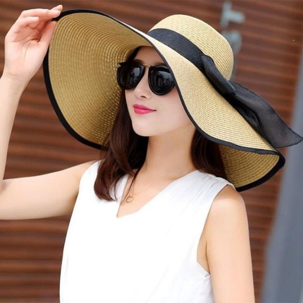wide large brim straw hat women girls beaches casual foldable bowknot sun hats for outdoor travelling accessories, Blue;gray
wide large brim straw hat women girls beaches casual foldable bowknot sun hats for outdoor travelling accessories, Blue;gray