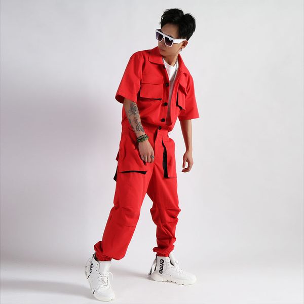 men summer multi pockets cargo jumpsuits male women short sleeve streetwear overalls pants team stage clothes hip hop fashion, Black
men summer multi pockets cargo jumpsuits male women short sleeve streetwear overalls pants team stage clothes hip hop fashion, Black
