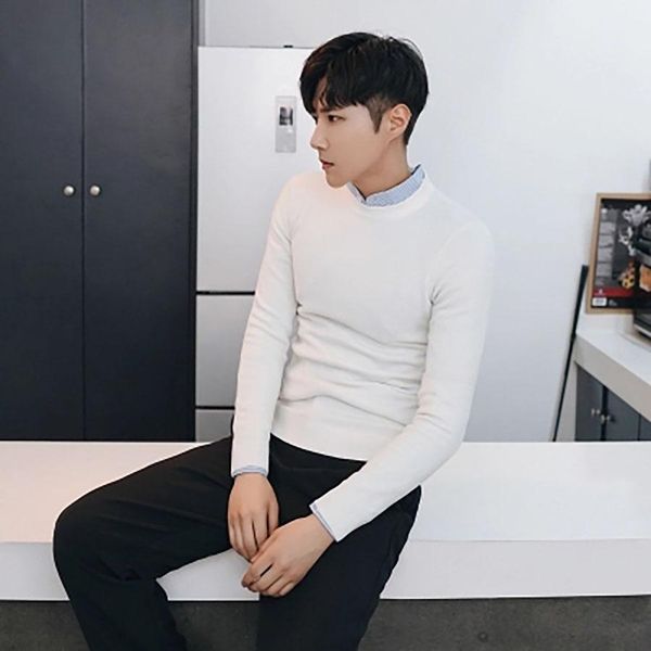 solid color slim winter sweater warm knitted pullover men turtleneck sweater korean style wool smart casual mens sweaters 2019, White;black
solid color slim winter sweater warm knitted pullover men turtleneck sweater korean style wool smart casual mens sweaters 2019, White;black