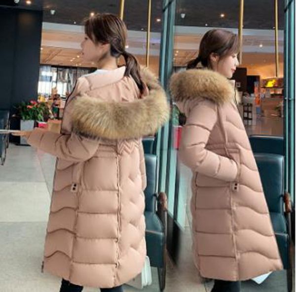wholesale fashion new winter women's winter big fur collar mid-length slim and thick down padded jacket, Black
wholesale fashion new winter women's winter big fur collar mid-length slim and thick down padded jacket, Black