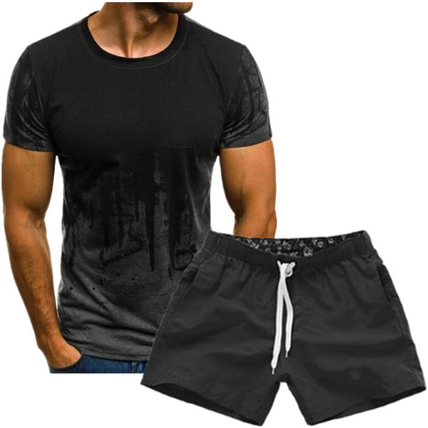 2020 new summer men's casual short-sleeved men's loose plus size printed shorts + t-shirt set, Gray
2020 new summer men's casual short-sleeved men's loose plus size printed shorts + t-shirt set, Gray