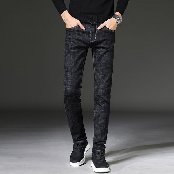 2020 men's jeans straight straight stretch slim fit male jeans classic jean casual long pants trousers, Blue
2020 men's jeans straight straight stretch slim fit male jeans classic jean casual long pants trousers, Blue
