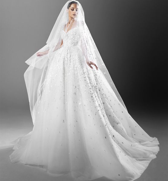 zuhair murad 2021 wedding dresses off shoulder lace appliques beads bridal gowns custom made sweep train modern a-line wedding dress, White
zuhair murad 2021 wedding dresses off shoulder lace appliques beads bridal gowns custom made sweep train modern a-line wedding dress, White