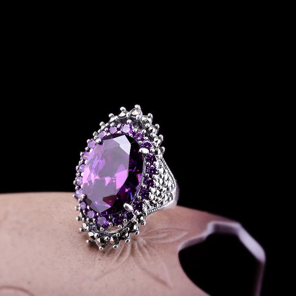new product manufacturer character silver silver jewelry 925 thai silver seiko women's atmospheric ring amethyst
new product manufacturer character silver silver jewelry 925 thai silver seiko women's atmospheric ring amethyst