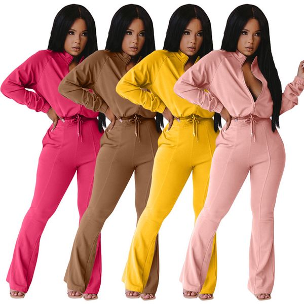 high waist womens designer jumpsuits autumn zipper long sleeve bootcut pants slim fashion women rompers clothing, Black;white
high waist womens designer jumpsuits autumn zipper long sleeve bootcut pants slim fashion women rompers clothing, Black;white