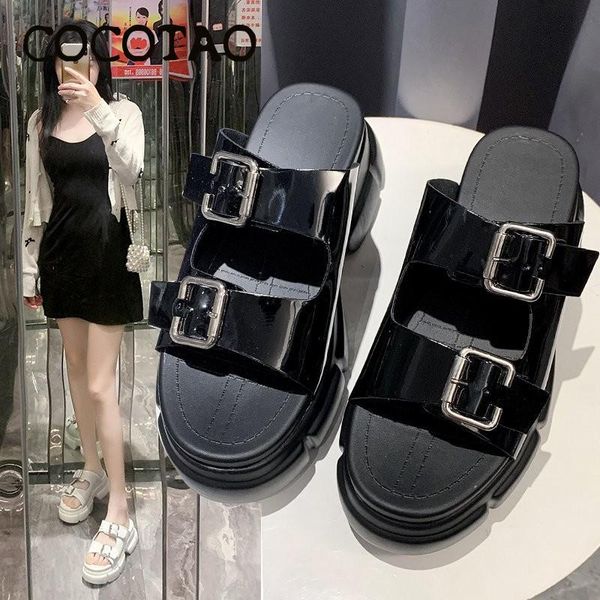 sports sandals and slippers female summer word buckle thick bottom increased sandals lazy shoes tide fashion fairy style super, Black
sports sandals and slippers female summer word buckle thick bottom increased sandals lazy shoes tide fashion fairy style super, Black