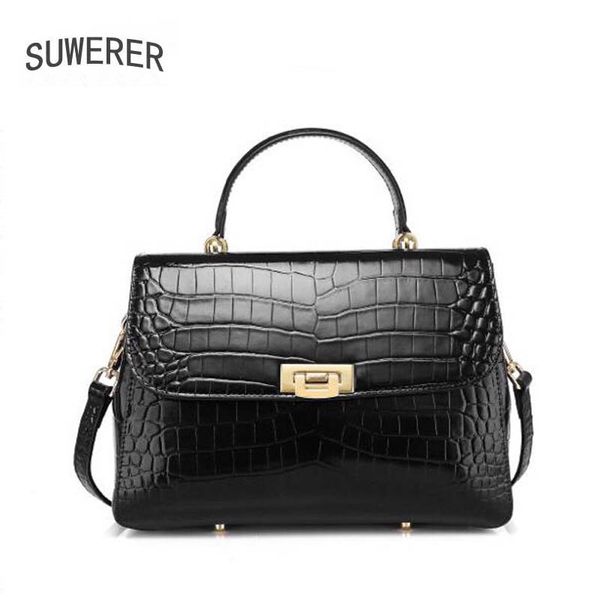 suwerer new women genuine leather bags real cowhide leather shouler bag women luxury handbags crocodile pattern female bag
suwerer new women genuine leather bags real cowhide leather shouler bag women luxury handbags crocodile pattern female bag