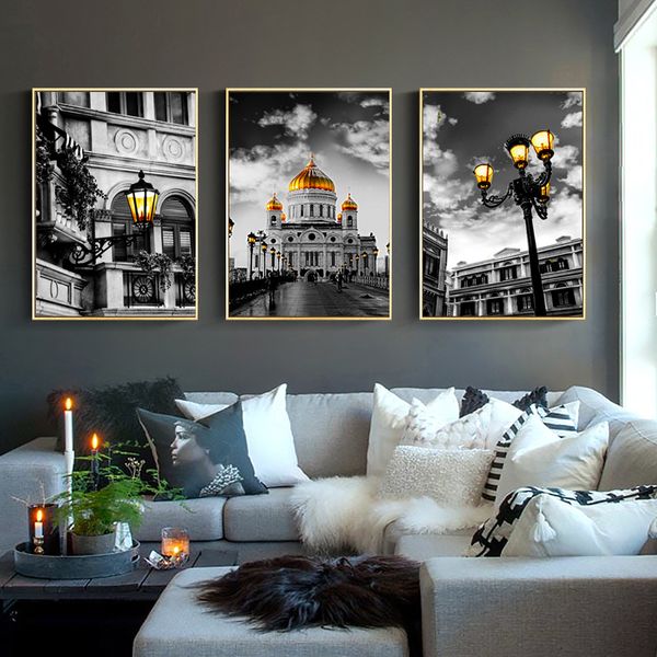 modern black and white european building poster wall art minimalist yellow street light canvas painting nordic living room decor
modern black and white european building poster wall art minimalist yellow street light canvas painting nordic living room decor
