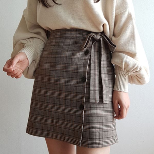 skirts ailegogo 2021 autumn winter women skirt button bow plaid a-line above knee mini empire fashionable korean style sk6058, Black
skirts ailegogo 2021 autumn winter women skirt button bow plaid a-line above knee mini empire fashionable korean style sk6058, Black