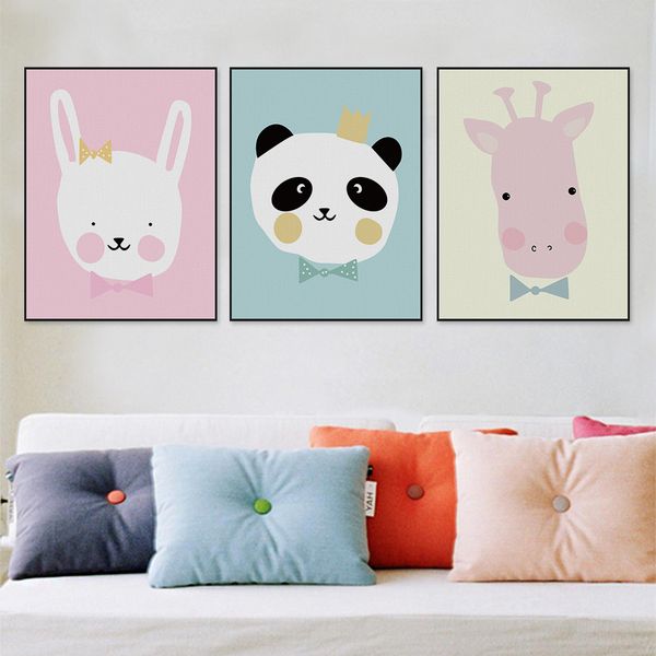 modern giraffe panda rabbit poster print cartoon animals wall art pictures nordic kids baby room decor canvas painting no frame
modern giraffe panda rabbit poster print cartoon animals wall art pictures nordic kids baby room decor canvas painting no frame