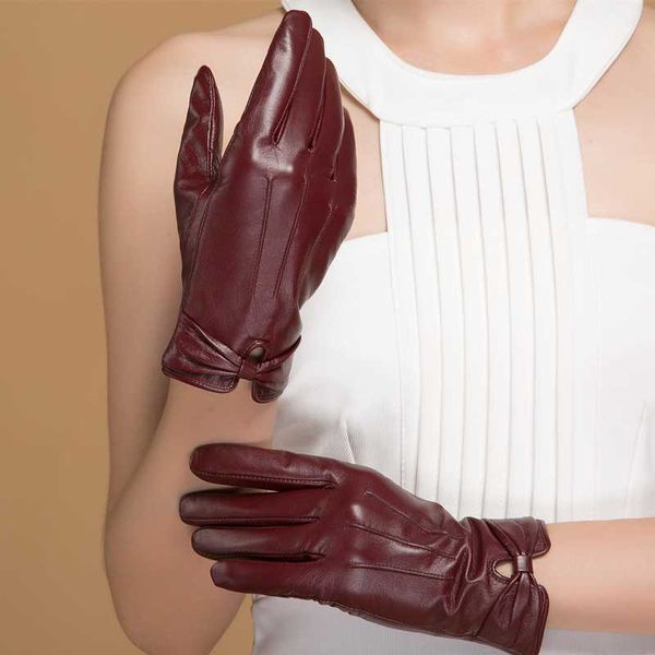 nh fall and winter real leather gloves for women wine red genuine goatskin gloves new fashion warm soft mittens bow, Blue;gray
nh fall and winter real leather gloves for women wine red genuine goatskin gloves new fashion warm soft mittens bow, Blue;gray