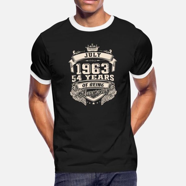 born in july 1963 t shirt men designing 100% cotton s-xxxl family famous breathable spring autumn novelty shirt, White;black
born in july 1963 t shirt men designing 100% cotton s-xxxl family famous breathable spring autumn novelty shirt, White;black