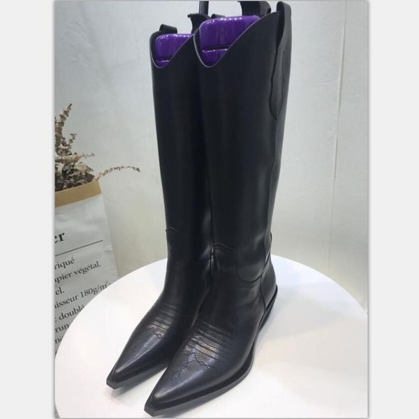 black western boots women knee high boots zapatos de mujer pointed toe winter retro shoes woman chunky heels riding cowboy
black western boots women knee high boots zapatos de mujer pointed toe winter retro shoes woman chunky heels riding cowboy