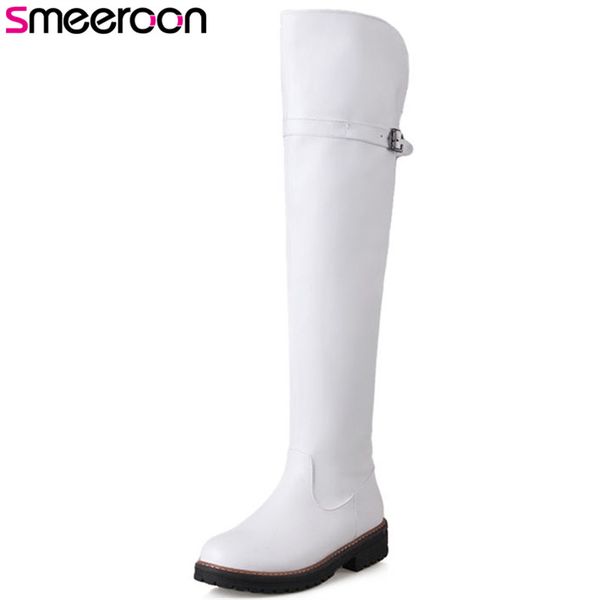 smeeroon popular low heels women boots over the knee boots for women round toe zip+buckle autumn winter wedding shoes, Black
smeeroon popular low heels women boots over the knee boots for women round toe zip+buckle autumn winter wedding shoes, Black