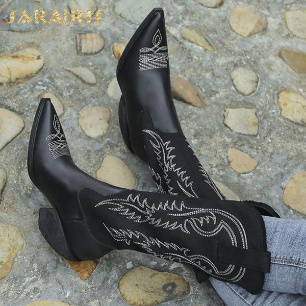 boots sarairis fashion 2021 pointed toe mid calf woman shoes slip on ladies, Black
boots sarairis fashion 2021 pointed toe mid calf woman shoes slip on ladies, Black
