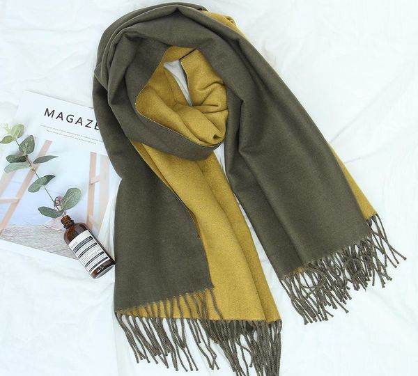 Scarf female winter long section Korean students winter thick solid color double sided shawl dual-use autumn and winter cashmere bib
Scarf female winter long section Korean students winter thick solid color double sided shawl dual-use autumn and winter cashmere bib