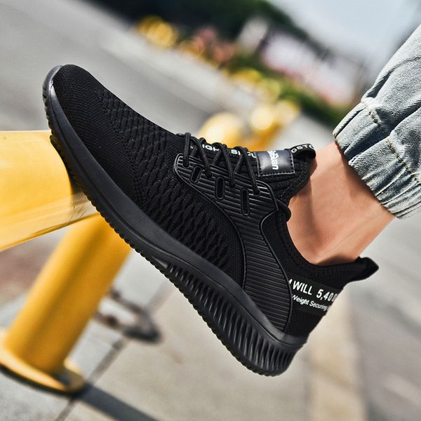 2020 men's casual shoes breathable and lightweight lace-up outdoor sports and leisure shoes tenis masculino zapatillas de hombre, Black
2020 men's casual shoes breathable and lightweight lace-up outdoor sports and leisure shoes tenis masculino zapatillas de hombre, Black