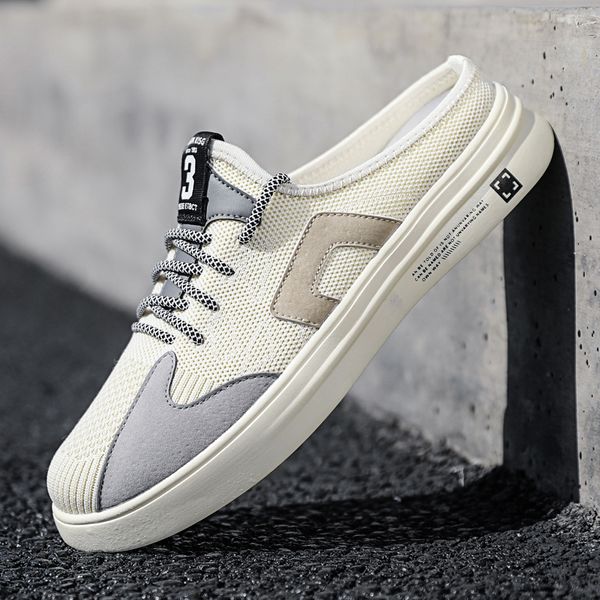 new casual shoes for male mesh breathable half slippers men gray beige mens designer sneakers half drag young casual men shoes, Black
new casual shoes for male mesh breathable half slippers men gray beige mens designer sneakers half drag young casual men shoes, Black