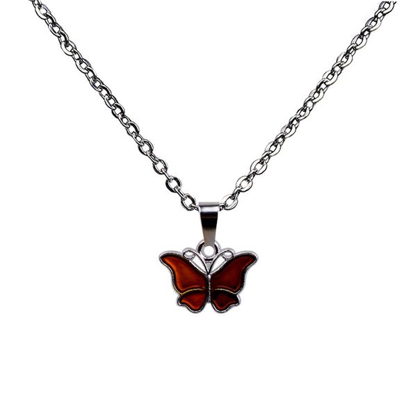 1 pc butterfly shape pendant temperature control necklace fashion luxury simple multicolor chain women's jewelry accessories, Silver
1 pc butterfly shape pendant temperature control necklace fashion luxury simple multicolor chain women's jewelry accessories, Silver