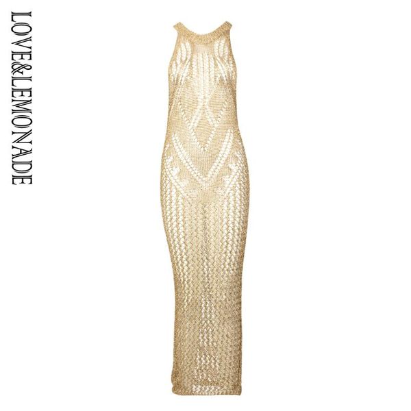 love&lemonade gold collar hook flower knit dress lm1389, Black;gray
love&lemonade gold collar hook flower knit dress lm1389, Black;gray