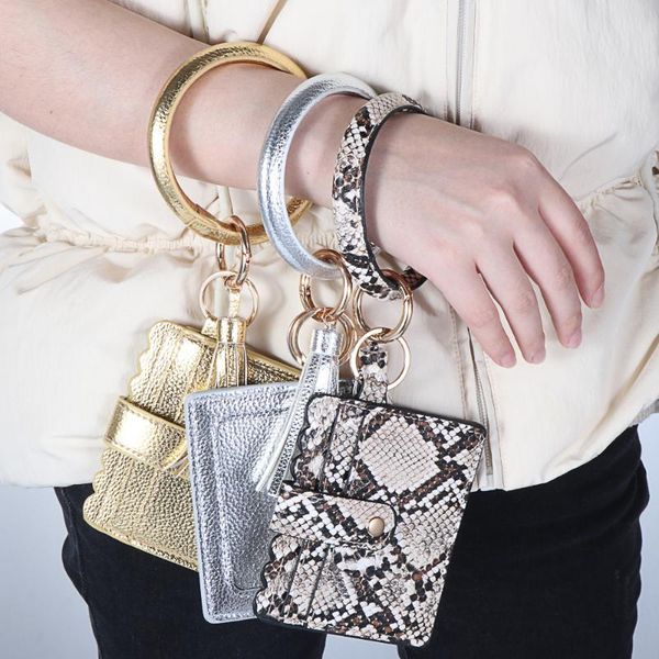 keychains fashion tassel car key holder pu leather card bag chain circle leopard snake wallet wristlet keyring for women girls, Silver
keychains fashion tassel car key holder pu leather card bag chain circle leopard snake wallet wristlet keyring for women girls, Silver
