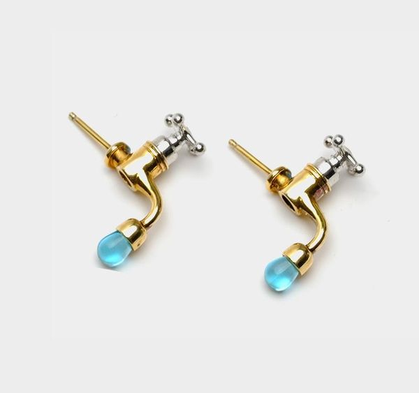 wholesale fashion geometry design blue water faucet01, Golden;silver 
wholesale fashion geometry design blue water faucet01, Golden;silver