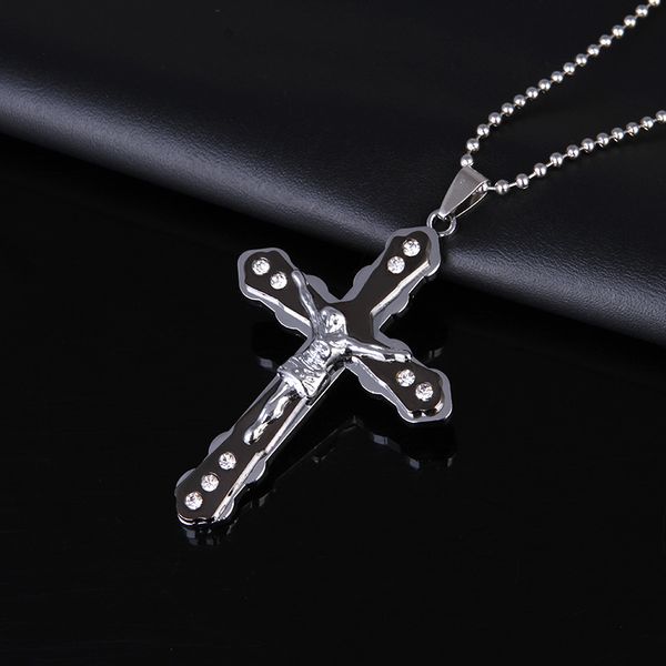 2020 new christian jesus cross religious pendant titanium steel gilt necklace for men fashion double pendant necklace jewelry, Silver
2020 new christian jesus cross religious pendant titanium steel gilt necklace for men fashion double pendant necklace jewelry, Silver