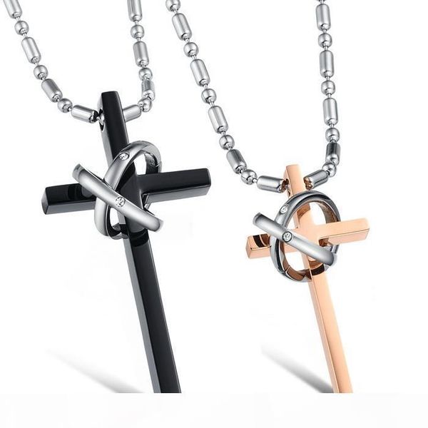 cross shape titanium stainless steel couple pendants necklaces silver rose gold black color anniversary christmas valentine's gift gx72
cross shape titanium stainless steel couple pendants necklaces silver rose gold black color anniversary christmas valentine's gift gx72