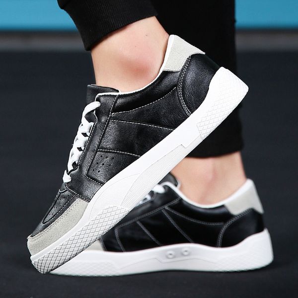 summer fashion mens casual shoes pu flat casual shoes breathable lace-up rubber-soled sneakers zapatillas de hombre, Black
summer fashion mens casual shoes pu flat casual shoes breathable lace-up rubber-soled sneakers zapatillas de hombre, Black