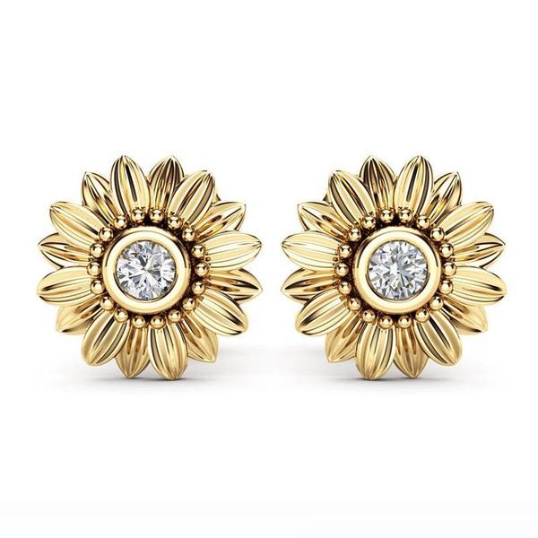 fashion women's sunflower earrings creative sun flower zircon silver plated gold-plated earrings, Golden;silver
fashion women's sunflower earrings creative sun flower zircon silver plated gold-plated earrings, Golden;silver