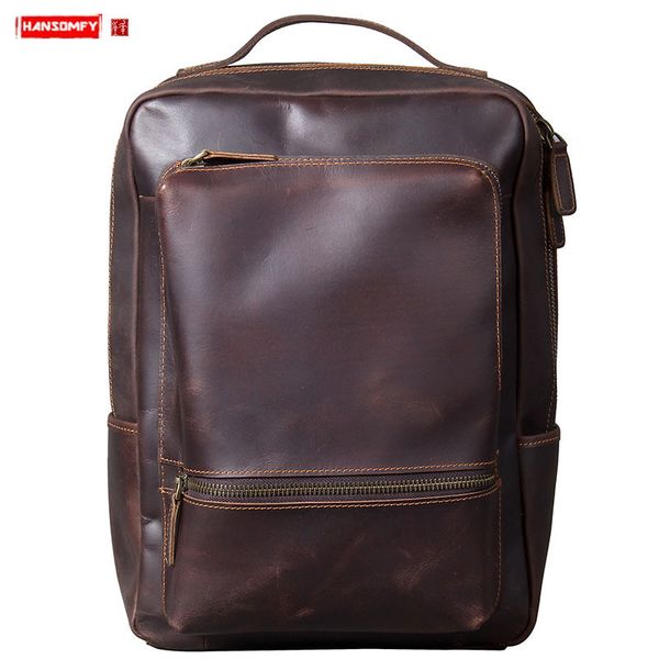new retro crazy horse leather backpack men bag schoolbag travel backpack male lapbag handmade first layer cowhide original
new retro crazy horse leather backpack men bag schoolbag travel backpack male lapbag handmade first layer cowhide original