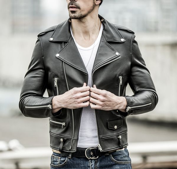 brand new black mens sheepskin jacket.classic biker soft genuine leather coat.fashion plus size style slim jackets, Black;white
brand new black mens sheepskin jacket.classic biker soft genuine leather coat.fashion plus size style slim jackets, Black;white