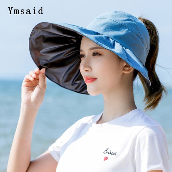 2020 new women's sun hat summer anti-uv folding beach hat black mujer verano wide brim visor caps fisherman's empty top, Blue;gray
2020 new women's sun hat summer anti-uv folding beach hat black mujer verano wide brim visor caps fisherman's empty top, Blue;gray