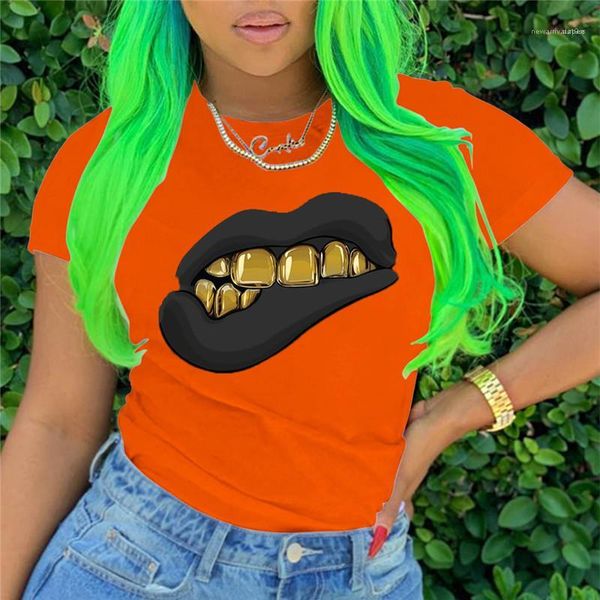 short sleeve o neck women summer street style women clothing lip pattern women designer tshirt casual, White
short sleeve o neck women summer street style women clothing lip pattern women designer tshirt casual, White