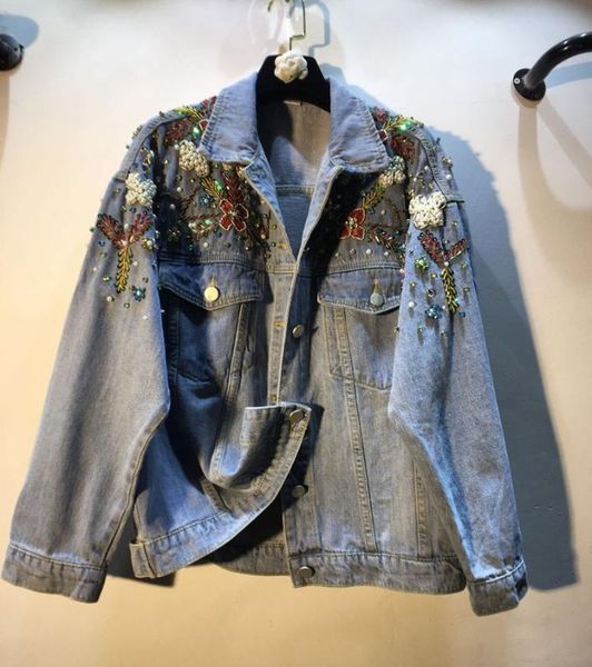 jean jacket for woman spring autumn clothing european new style industrial diamond beads beaded loose jeans coat jackets, Black;brown
jean jacket for woman spring autumn clothing european new style industrial diamond beads beaded loose jeans coat jackets, Black;brown