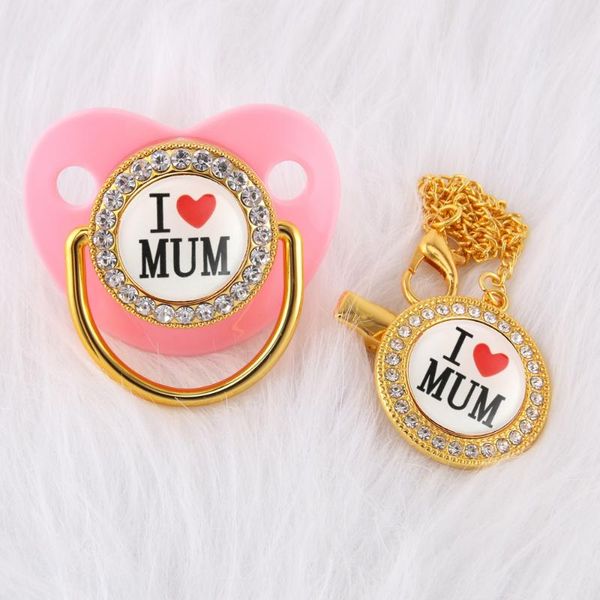 luxury pink baby pacifier with diy chain clip i love mum unique rhinestones 0-18 months baby dummy soother
luxury pink baby pacifier with diy chain clip i love mum unique rhinestones 0-18 months baby dummy soother
