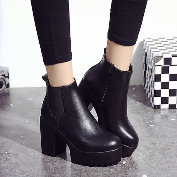 martin boots female leather women boots thick heels ankle for women round toe winter shoes women flat platform super high heels comfortable, Black
martin boots female leather women boots thick heels ankle for women round toe winter shoes women flat platform super high heels comfortable, Black