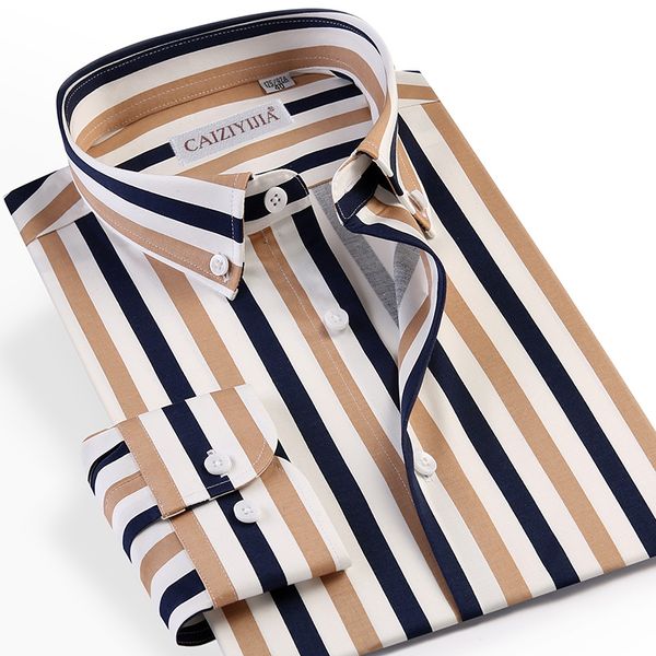 caiziyijia men double-color striped long sleeve dress shirts cotton men casual standard-fit button-down shirt chemise homme, White;black
caiziyijia men double-color striped long sleeve dress shirts cotton men casual standard-fit button-down shirt chemise homme, White;black