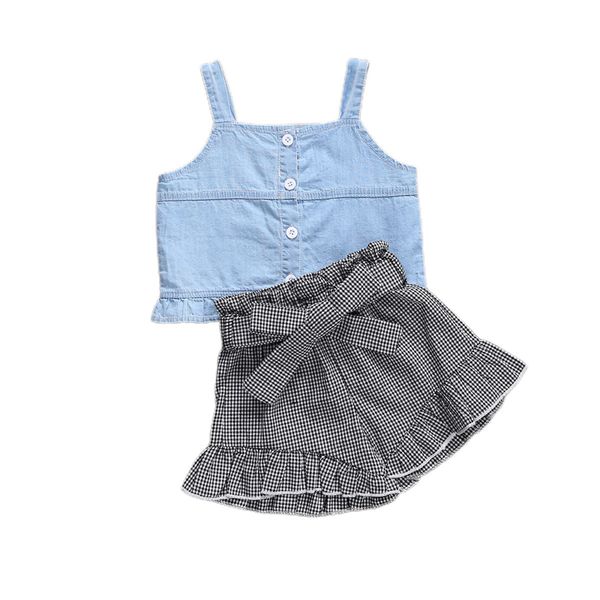 clothing sets 2021 baby girl denim crop plaid shorts suit sleeveless square neck tank ruffle hem pleated costume, White
clothing sets 2021 baby girl denim crop plaid shorts suit sleeveless square neck tank ruffle hem pleated costume, White