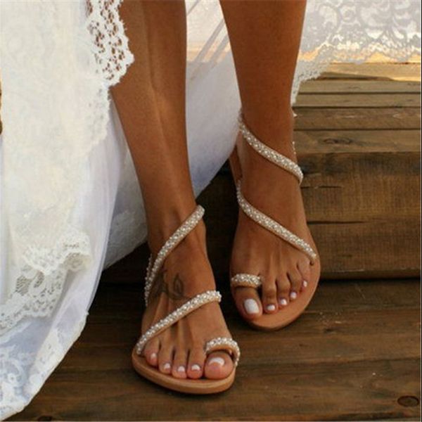 bohemian women sandals pearl decorative summer shoes woman beach flat sandals plus size flip flop ladies slippers female 44, Black
bohemian women sandals pearl decorative summer shoes woman beach flat sandals plus size flip flop ladies slippers female 44, Black