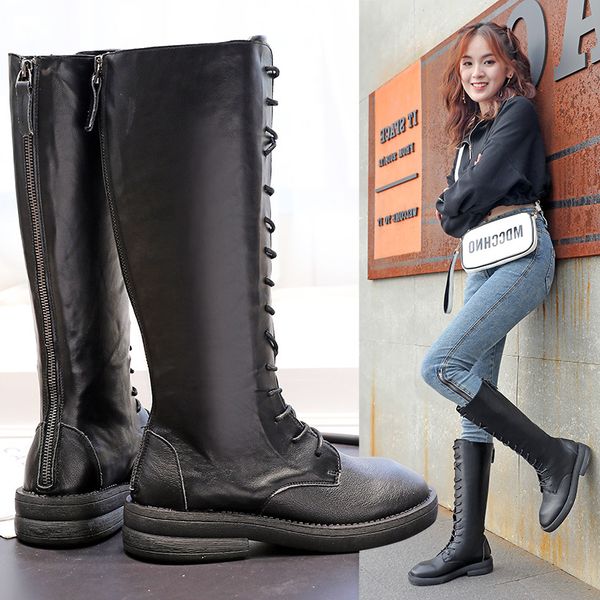 2020 autumn genuine leather boots british style lace-up motorcycle single boots wild knight net red thin, Black
2020 autumn genuine leather boots british style lace-up motorcycle single boots wild knight net red thin, Black
