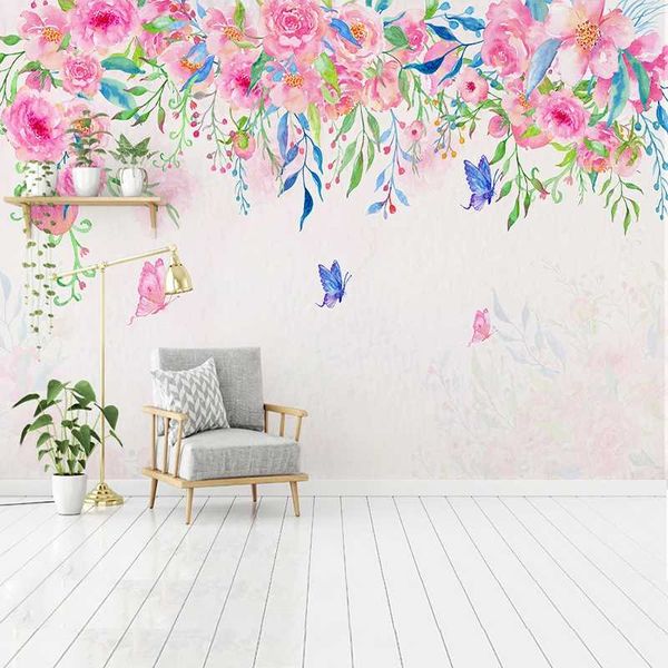 custom wallpaper romantic hand painted pink flower butterfly 3d mural bedroom living room sofa tv background papel de parede 3d
custom wallpaper romantic hand painted pink flower butterfly 3d mural bedroom living room sofa tv background papel de parede 3d