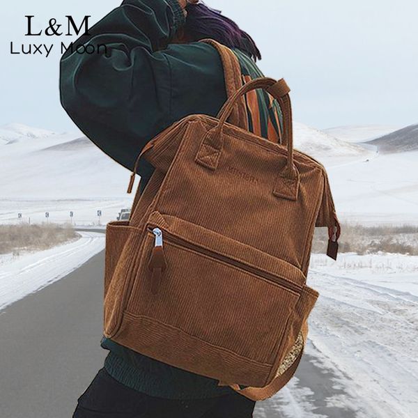 2020 brown corduroy backpacks women school bags for teenager girls mochila larger casual travel backpack female rucksack xa66h
2020 brown corduroy backpacks women school bags for teenager girls mochila larger casual travel backpack female rucksack xa66h