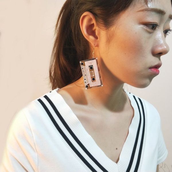 dangle & chandelier retro cassette tape cute pretty drop earrings for women fashion jewelry ear ornament accessory, Silver
dangle & chandelier retro cassette tape cute pretty drop earrings for women fashion jewelry ear ornament accessory, Silver