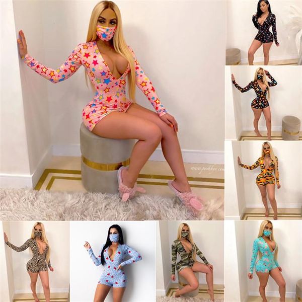 star jumpsuits summer long sleeve slim sleepwears women high waist casual rompers womens deep v-neck, Black;white
star jumpsuits summer long sleeve slim sleepwears women high waist casual rompers womens deep v-neck, Black;white