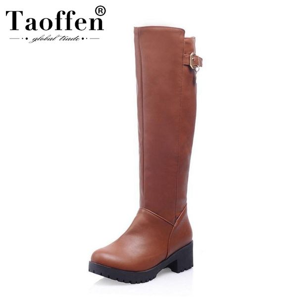 taoffen retro woman knee high boots platform mid heels casual winter boots buckle square heels daily shoes woman size 34-40, Black
taoffen retro woman knee high boots platform mid heels casual winter boots buckle square heels daily shoes woman size 34-40, Black