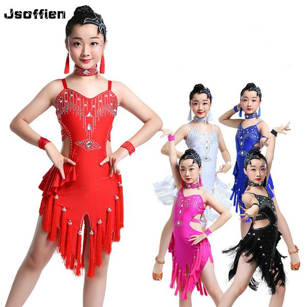 children latin dance dress for competition girl fringe ballroom dance dress school show latin practice skirt jazz wear, Black;red
children latin dance dress for competition girl fringe ballroom dance dress school show latin practice skirt jazz wear, Black;red