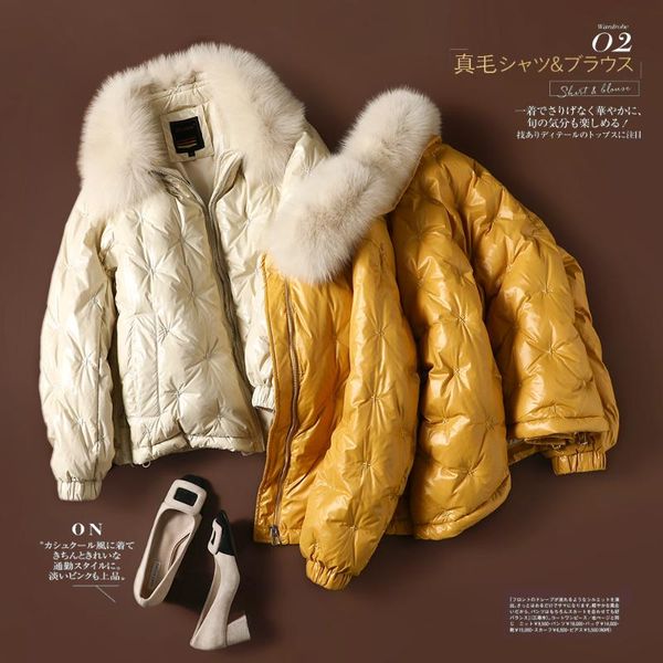 fur collar down jacket women's short style 2020 winter new popular fashion loose jacket wide-waisted 90% white duck down, Black
fur collar down jacket women's short style 2020 winter new popular fashion loose jacket wide-waisted 90% white duck down, Black