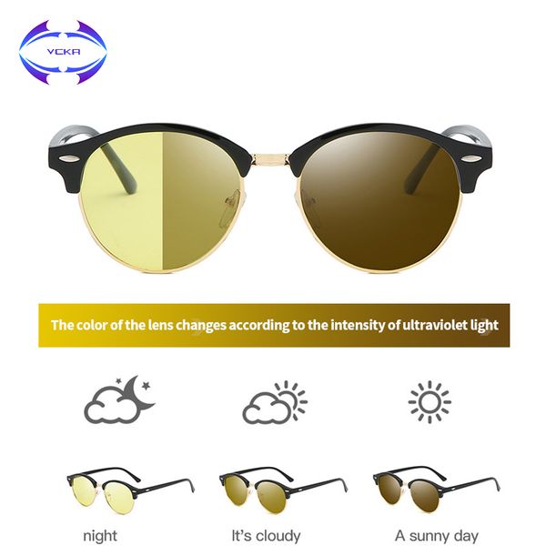 vcka discoloration classic polarized sunglasses men women night vision driving round sun glasses goggle eyewear gafas de sol, White;black
vcka discoloration classic polarized sunglasses men women night vision driving round sun glasses goggle eyewear gafas de sol, White;black