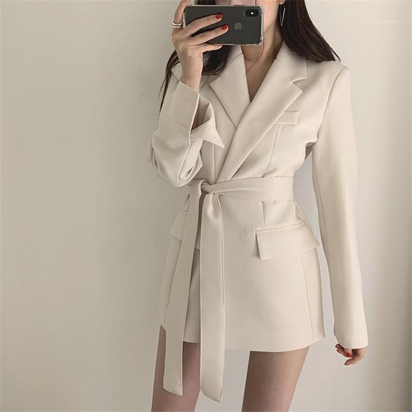 women clothing autumn women designer coat fashion vintage personality medium long lapel neck suit coat with sashes, Black;brown
women clothing autumn women designer coat fashion vintage personality medium long lapel neck suit coat with sashes, Black;brown